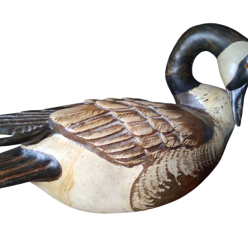 Hand carved Wooden Canadian Goose.